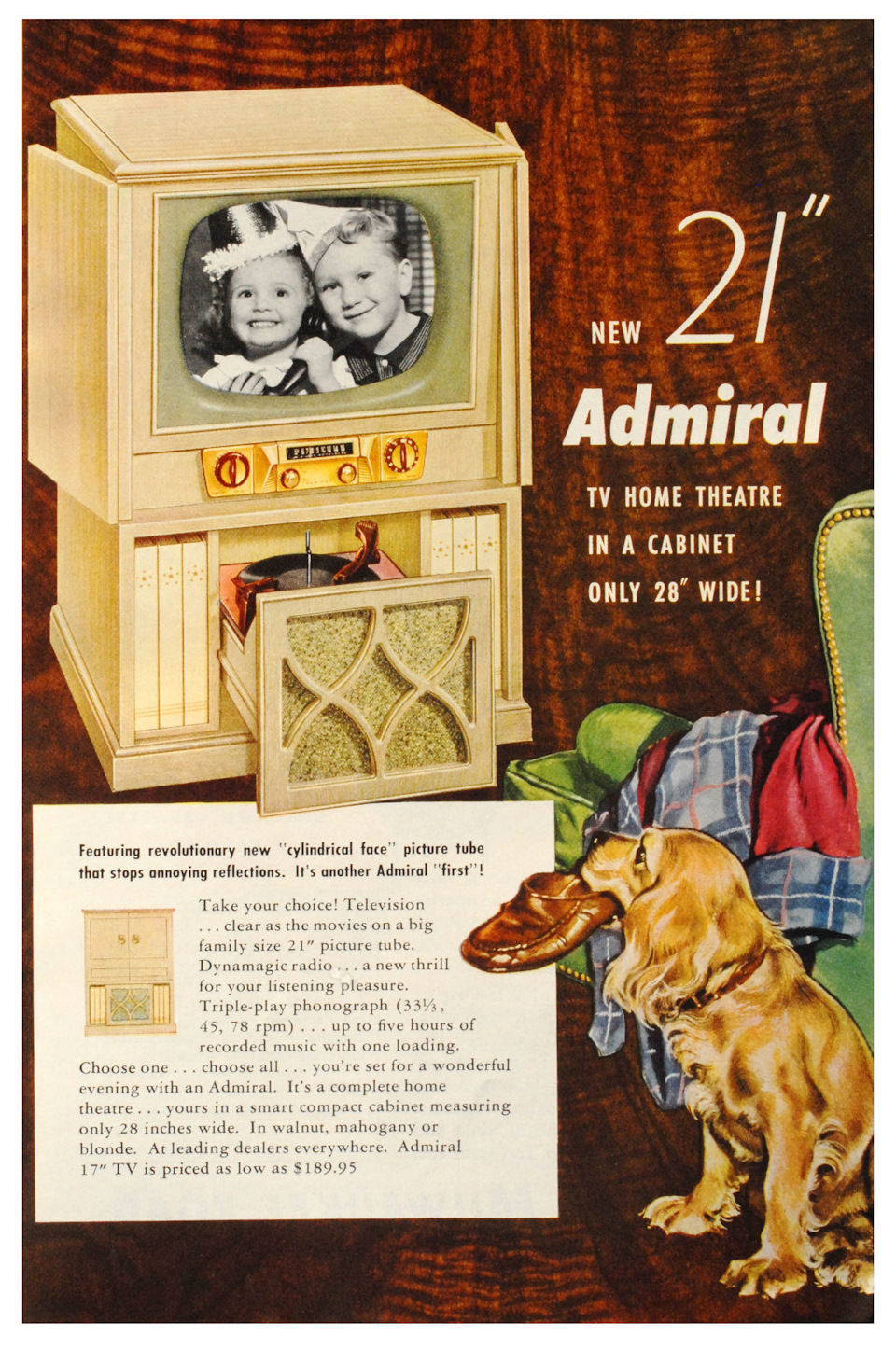 Vintage Ads of Admiral Televisions From the 1950s Vintage Ads