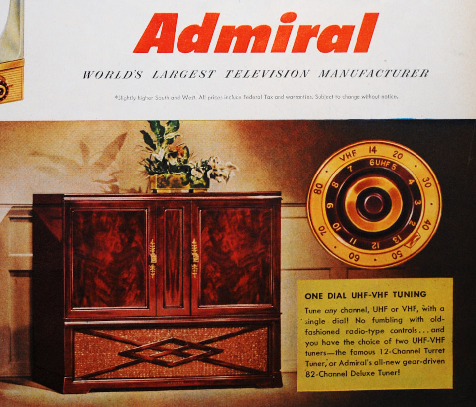 Vintage Ads of Admiral Televisions From the 1950s Vintage Ads
