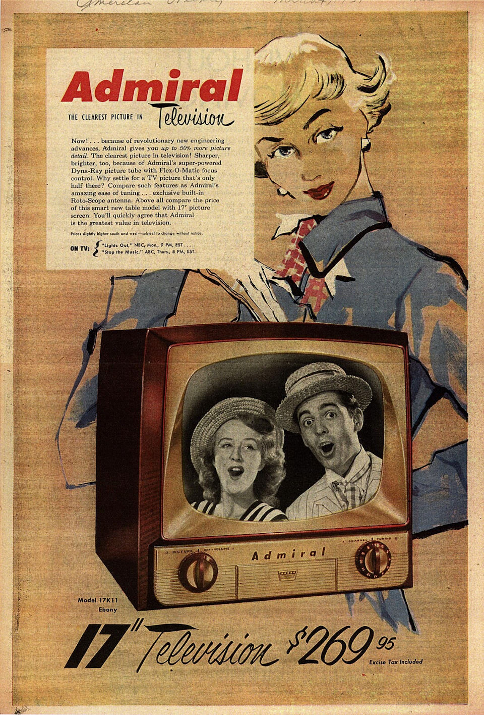 Vintage Ads of Admiral Televisions From the 1950s Vintage Ads