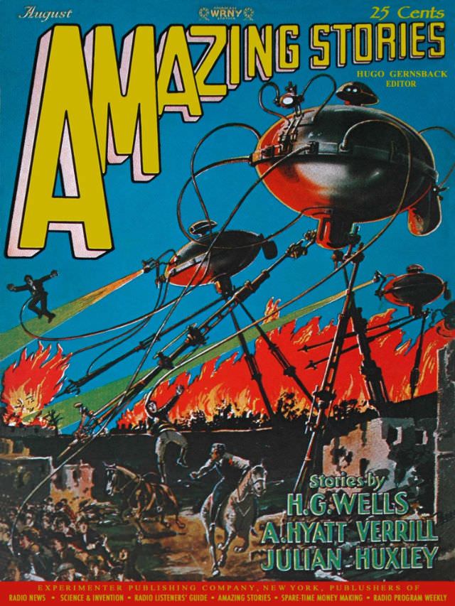#10 Amazing Stories cover, August 1927