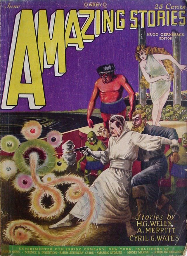 #15 Amazing Stories cover, June 1927