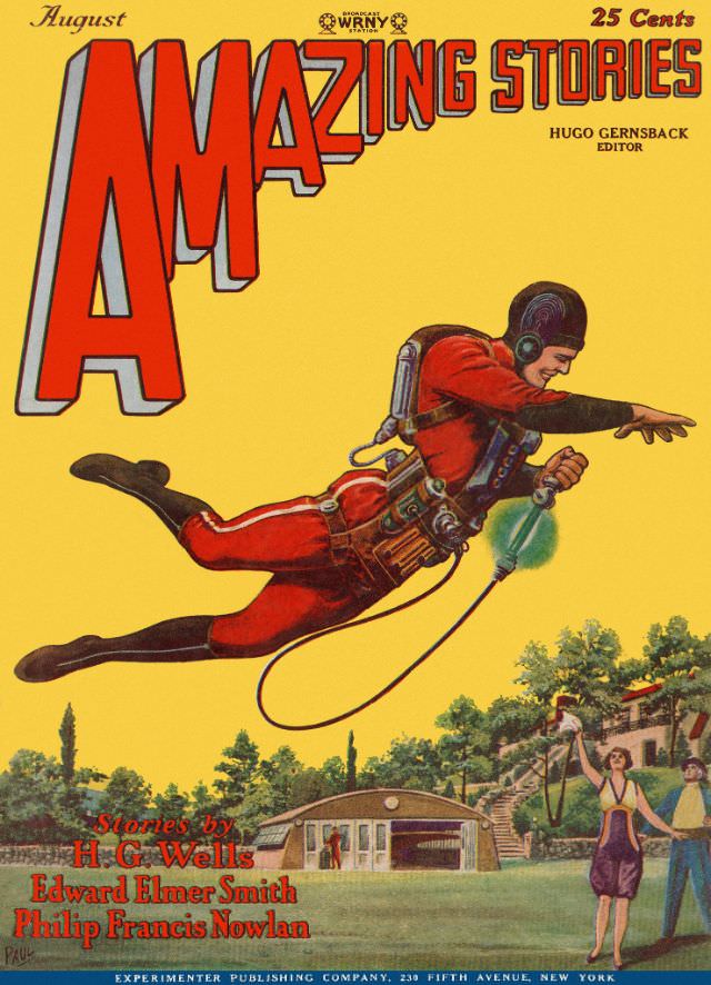 #19 Amazing Stories cover, August 1928
