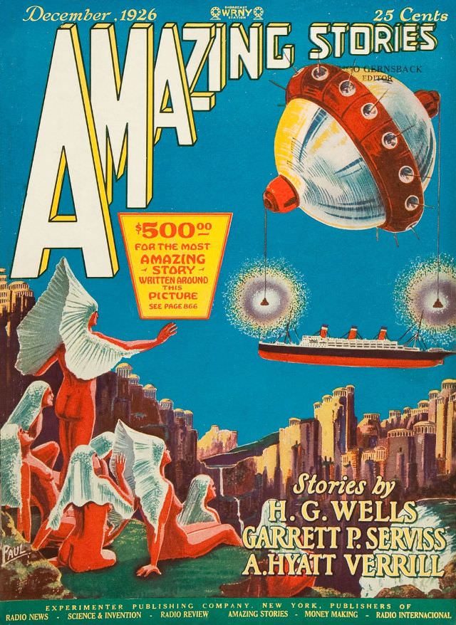 #2 Amazing Stories cover, December 1926