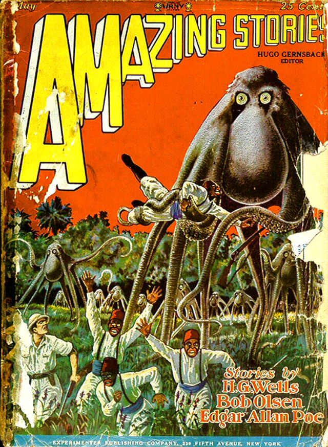 #23 Amazing Stories cover, May 1928