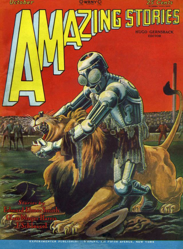 #25 Amazing Stories cover, October 1928