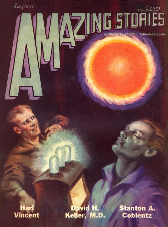 #30 Amazing Stories cover, August 1929