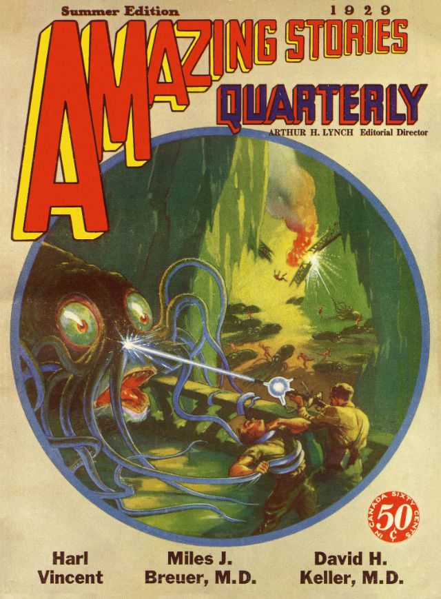 #35 Amazing Stories cover, Summer 1929