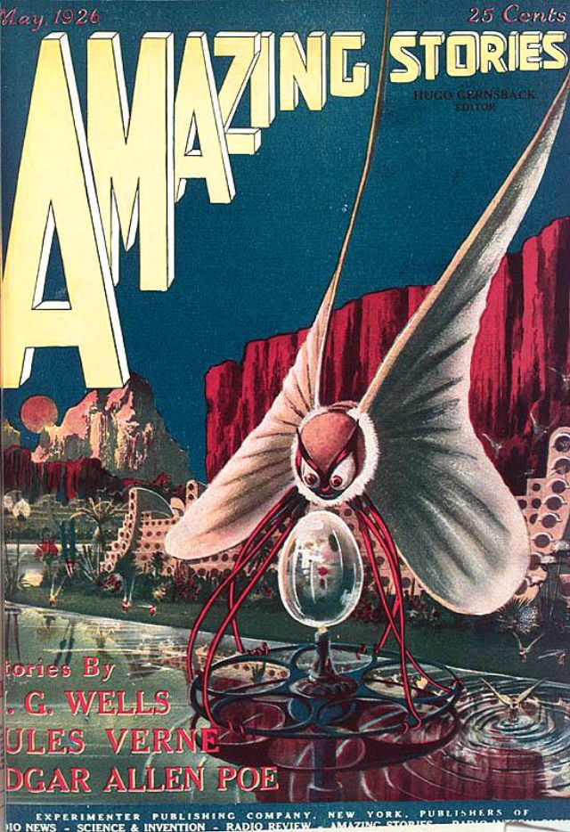 #5 Amazing Stories cover, May 1926