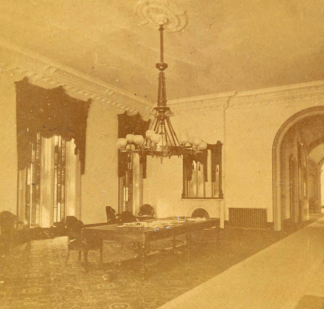 #20 Reading Room of United States Hotel, Saratoga, NYC, 1870s