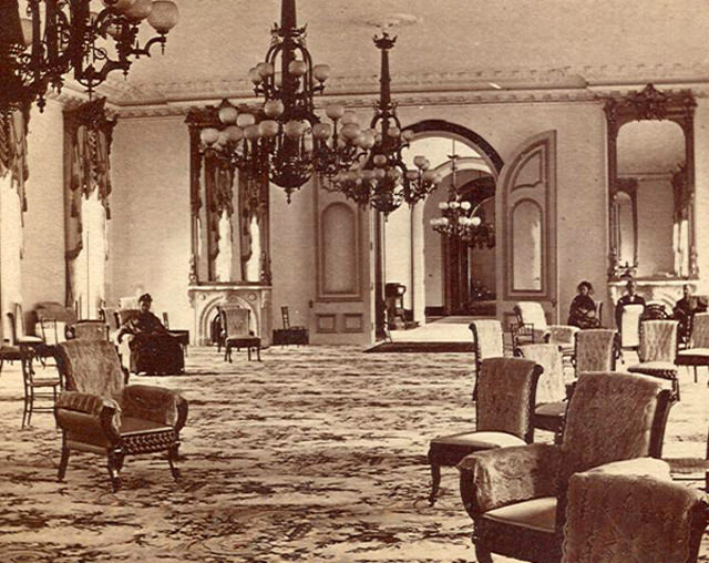 #24 United States Hotel Parlor, Saratoga, NYC, 1870s