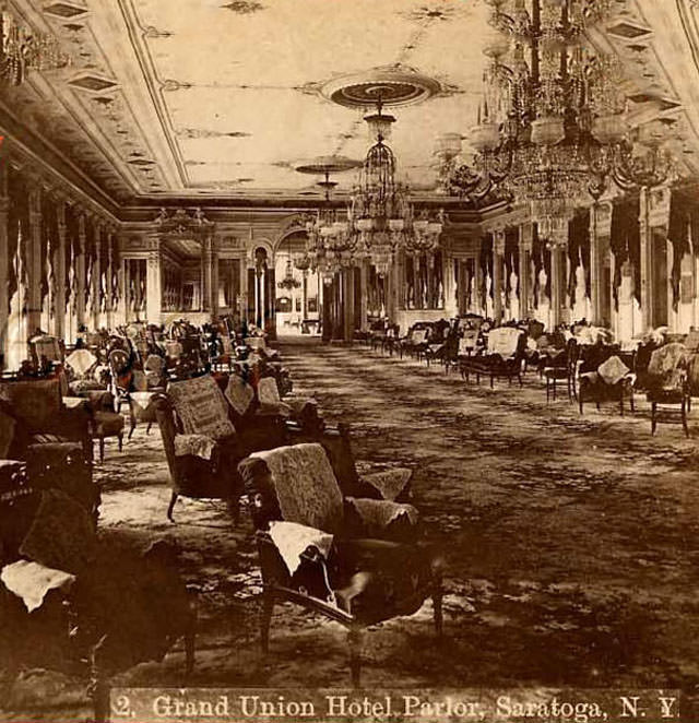 #33 Grand Union Hotel Parlor, Saratoga, NYC, 1880s