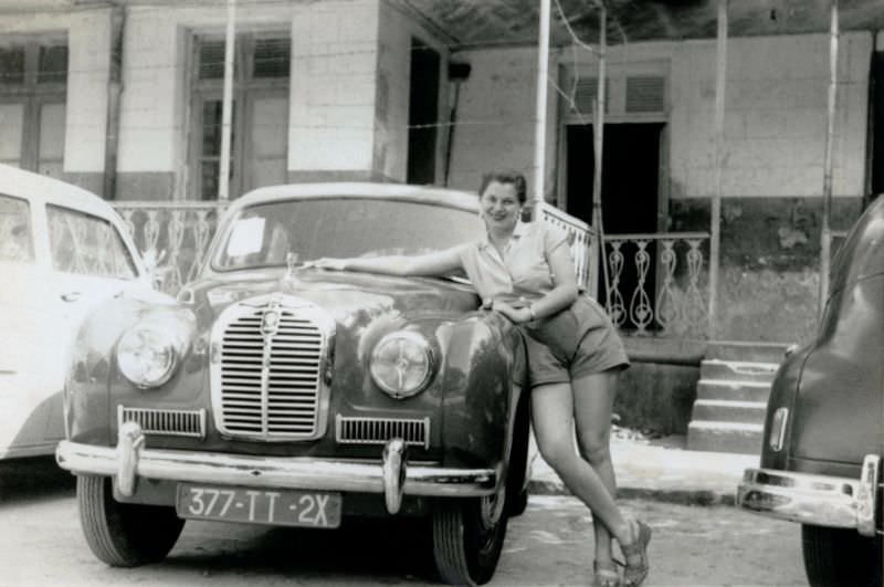 Austin A40 Somerset with handwritten note “São Vicente, Brazil, November 15th”, November 15, 1952.