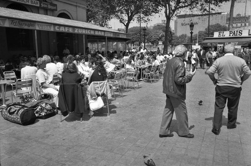 #2 At the Zurich Bar, Plaça de Catalunya, Barcelona, 1990.