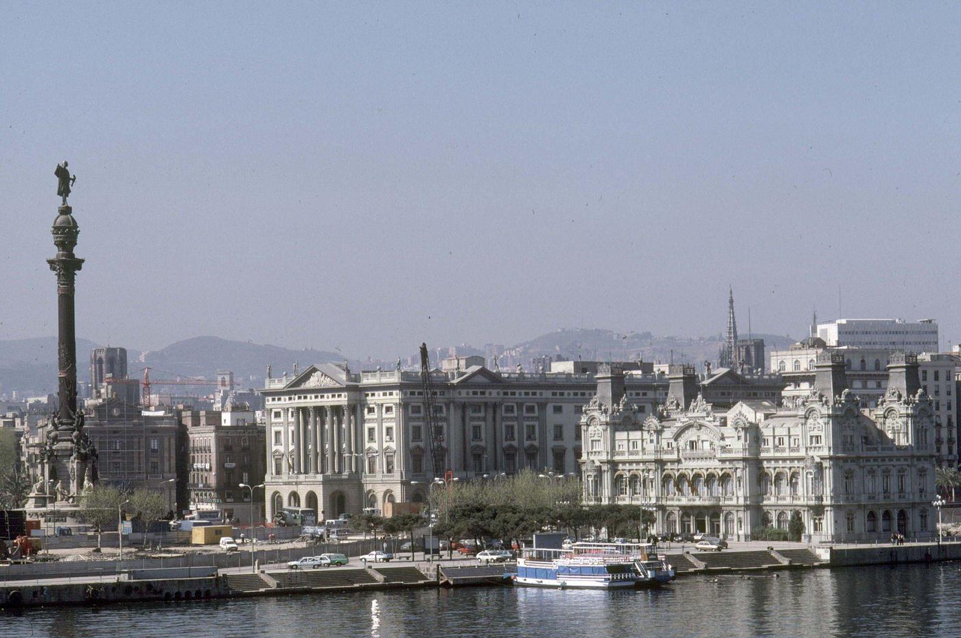 #42 The Peace place and Christopher Columbus’s monument near the port, Barcelona, Spain, 1991.