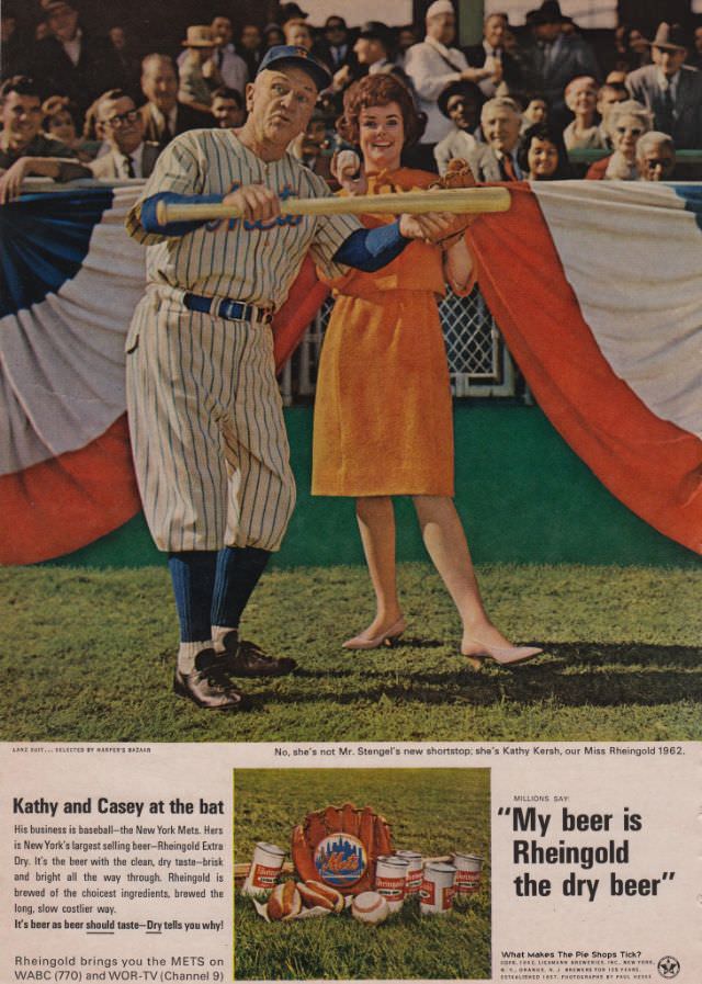 Casey Stengel and Kathy Kersh – Miss Rheingold
