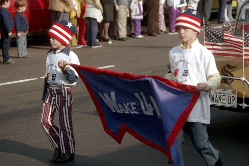 #2 “Wake Up America”, Columbus Day parade, Boston, Massachusetts, 1971