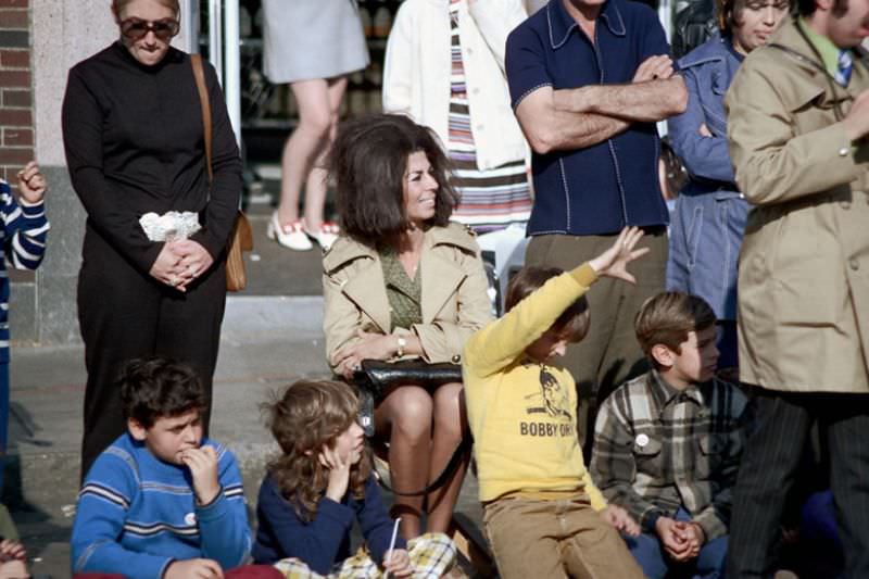 #3 Along the parade route, Columbus Day parade, Boston, Massachusetts, 1971