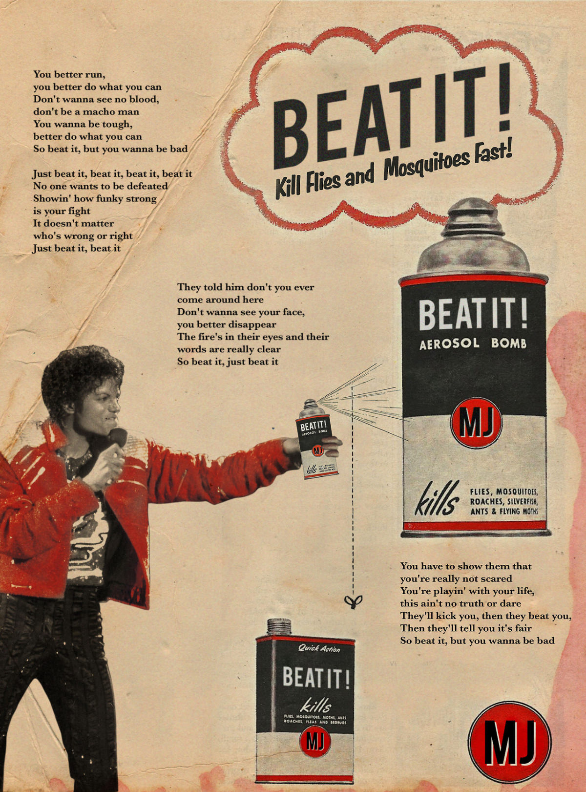 Vintage Meets Modern: French Artist David Redon Transforms Classic American Ads with Pop Icons Vinta