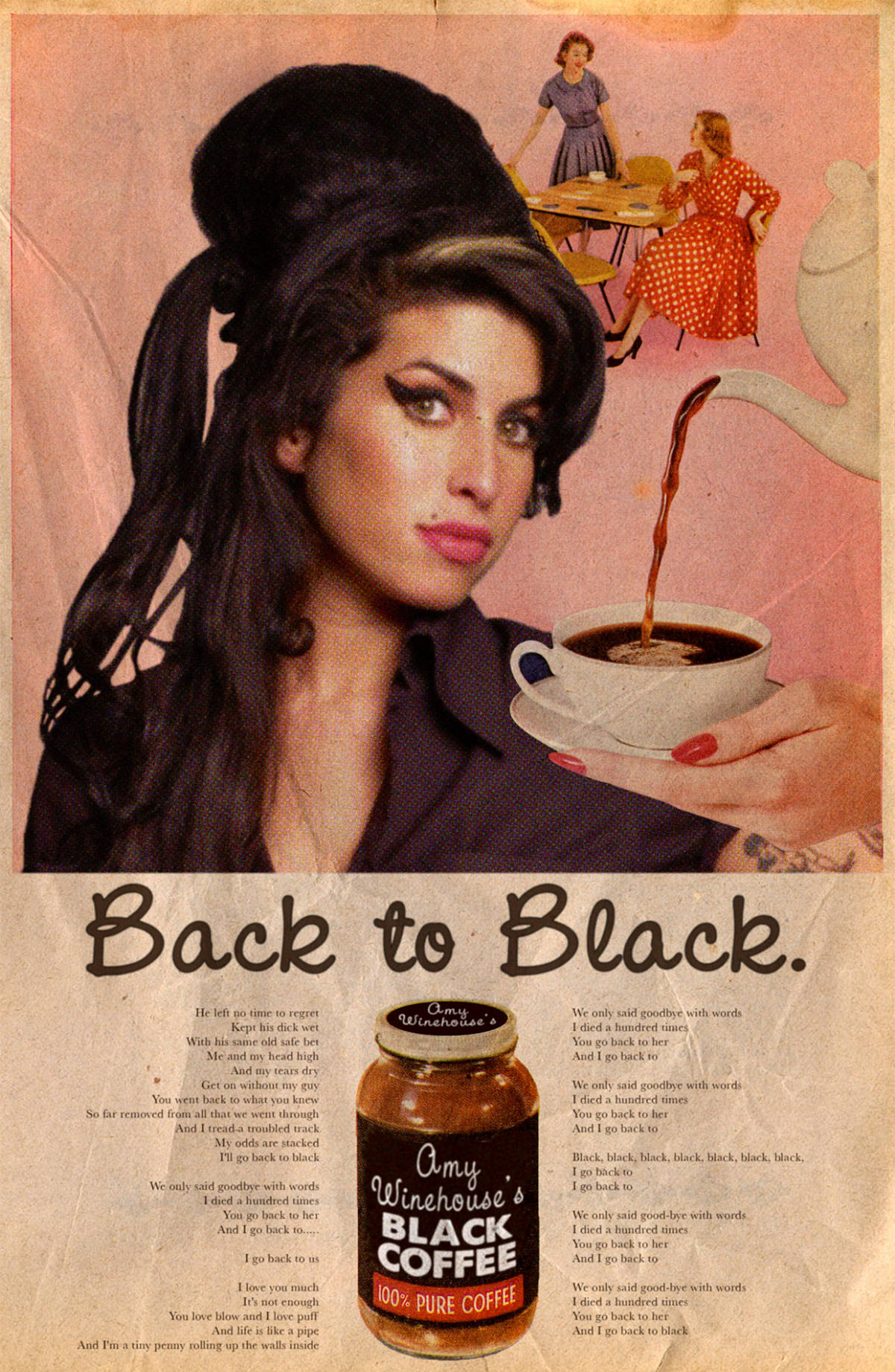 Vintage Meets Modern: French Artist David Redon Transforms Classic American Ads with Pop Icons Vint