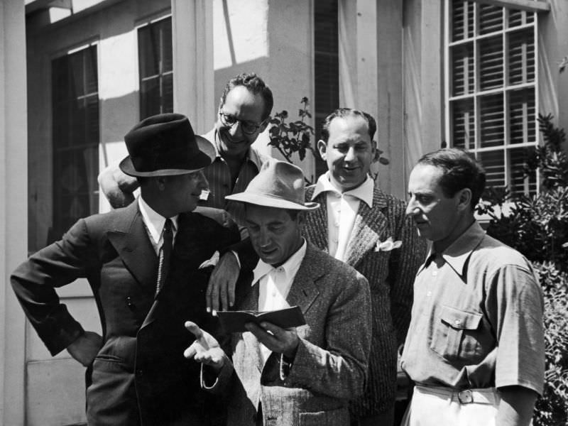 #14 The Marx Brothers–(Fore L-R) Harpo, Chico, Groucho and (Rear L-R) Zeppo and Gummo), 1938.