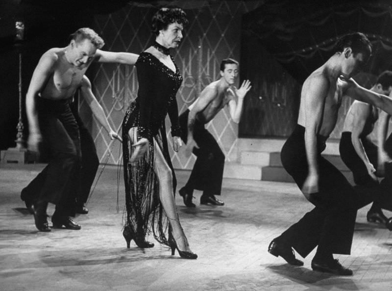 #16 Comedian Martha Raye on her TV show, 1954.