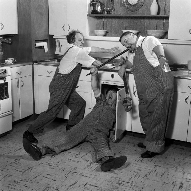 #8 The Three Stooges performed a skit, 1959.