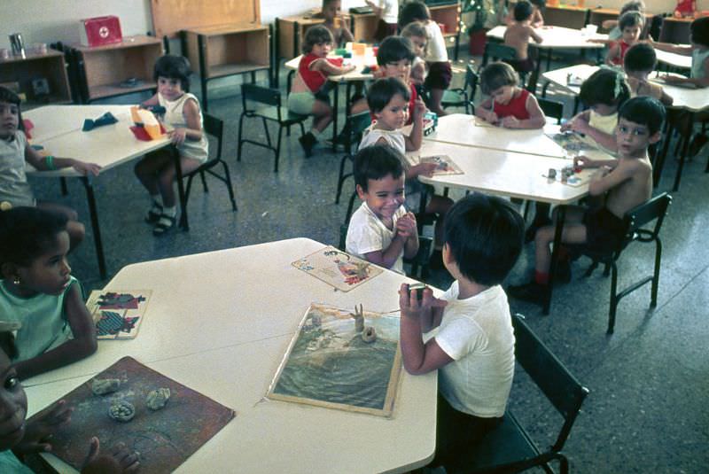 #22 Children doing school work, Cuba, 1976