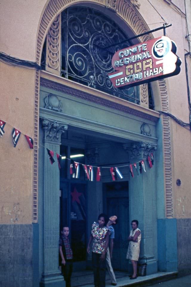 #49 Cuba, Habana Vieja, 1976. Headquarters building of Regional Committee Centro-Habana del C.D.R