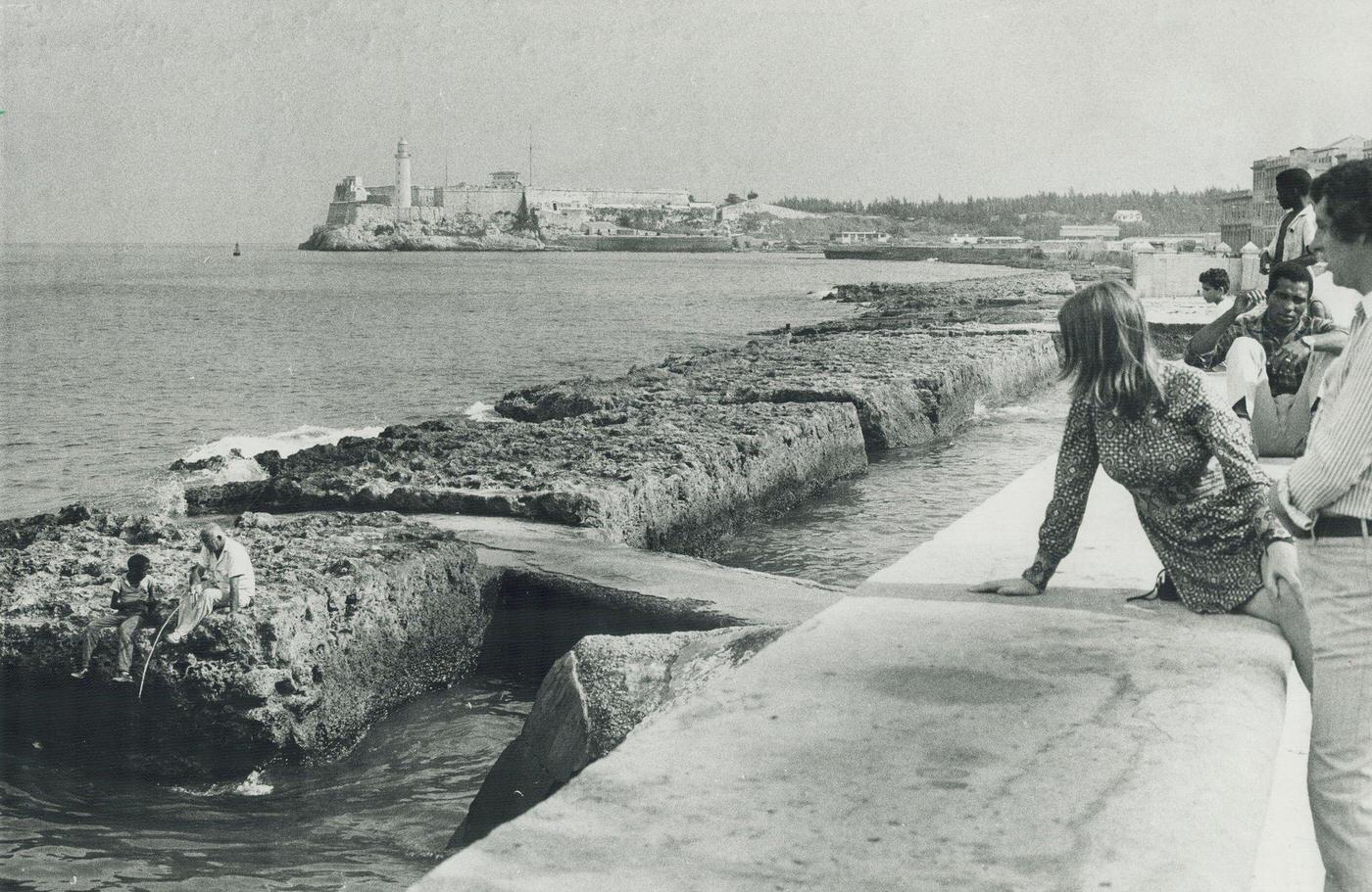 #61 Castillo del Morro, once a prison for English pirates, Havana waterfront, Cuba, 1978.