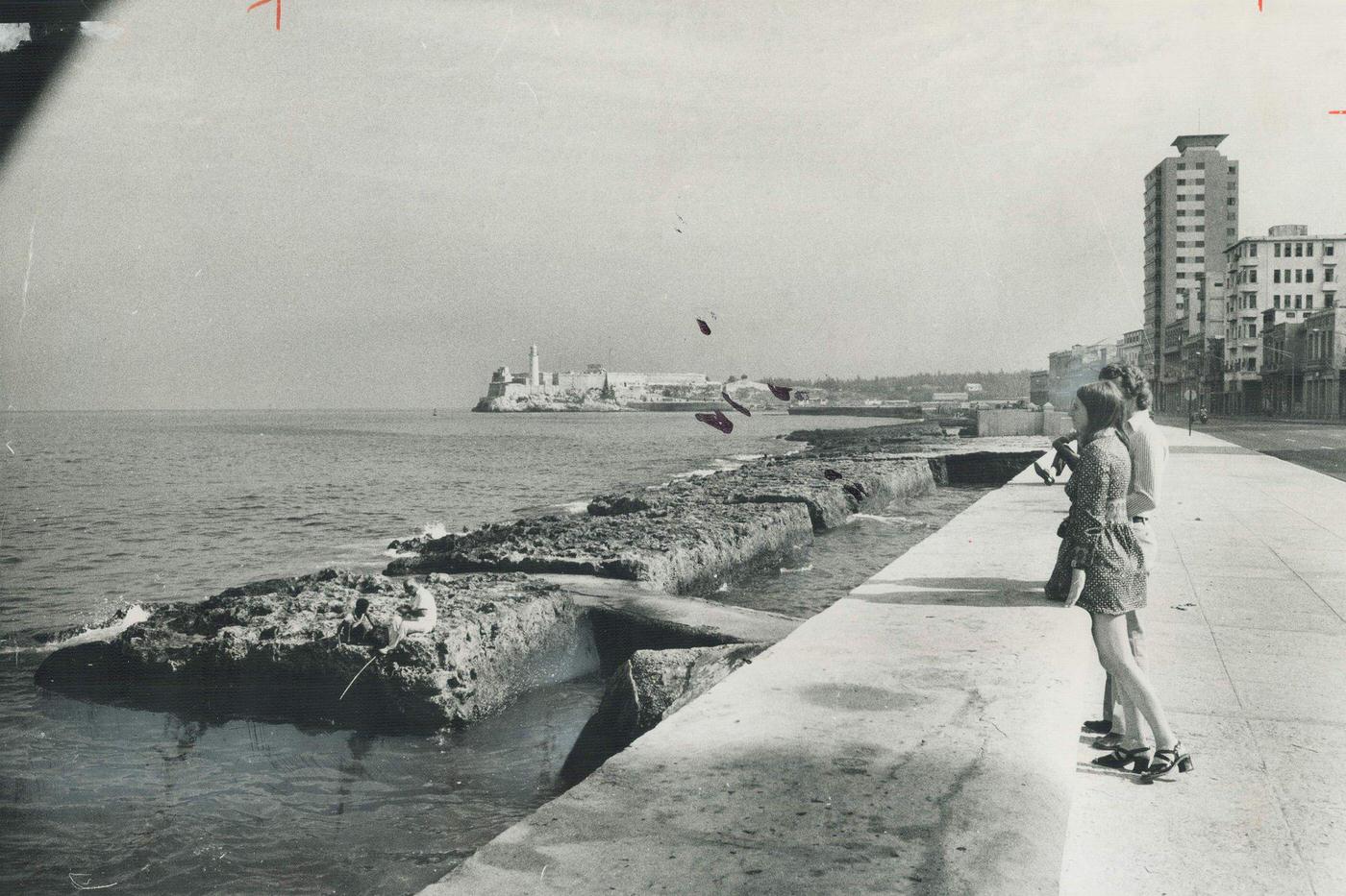 #86 Havana Waterfront scenery, popular among Canadian tourists, Havana, Cuba, 1978.