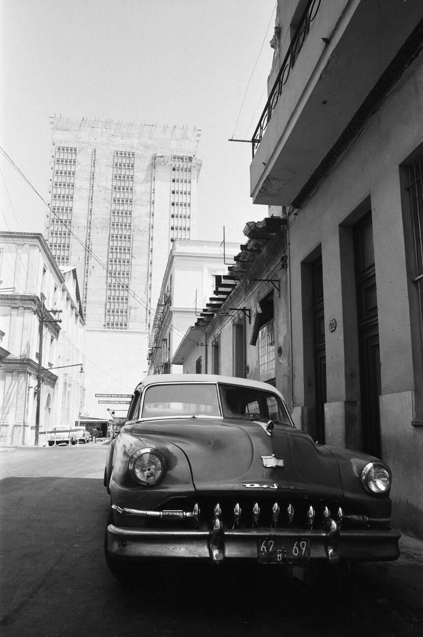 #80 A classic American De Soto car seen here in the back streets of Havana, Cuba 21st May 1978