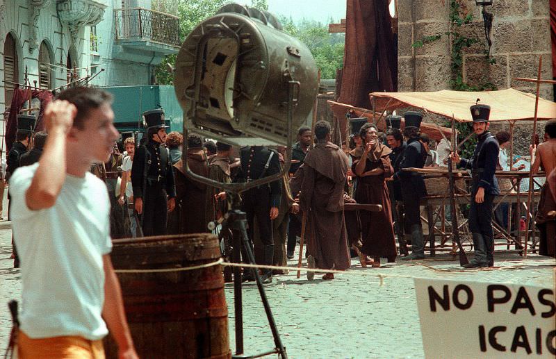 #24 Filming in Cathedral Square, Havana, 1981