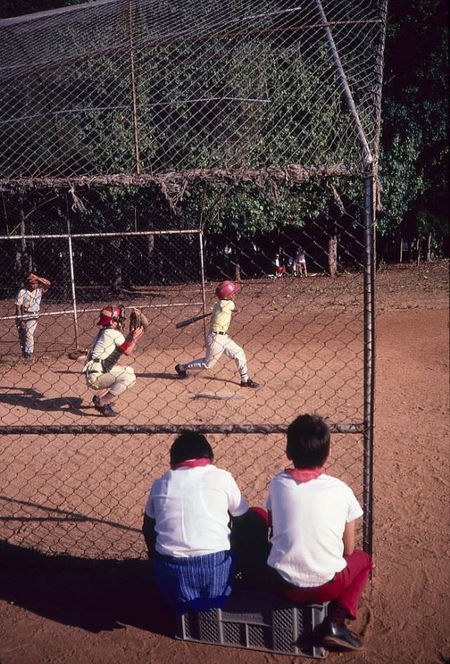 #63 A children’s baseball game at Lenin Park in the Arroyo Naranjo district, Havana.
