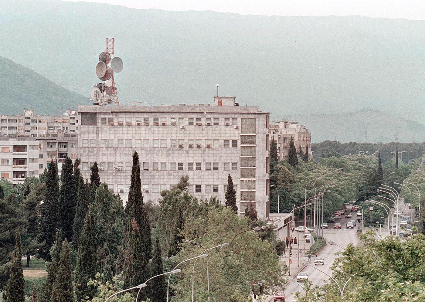 #110 General view of Podgorica, the capital of Montenegro, with the building of the Interior Ministry in the center, May 17, 1999.