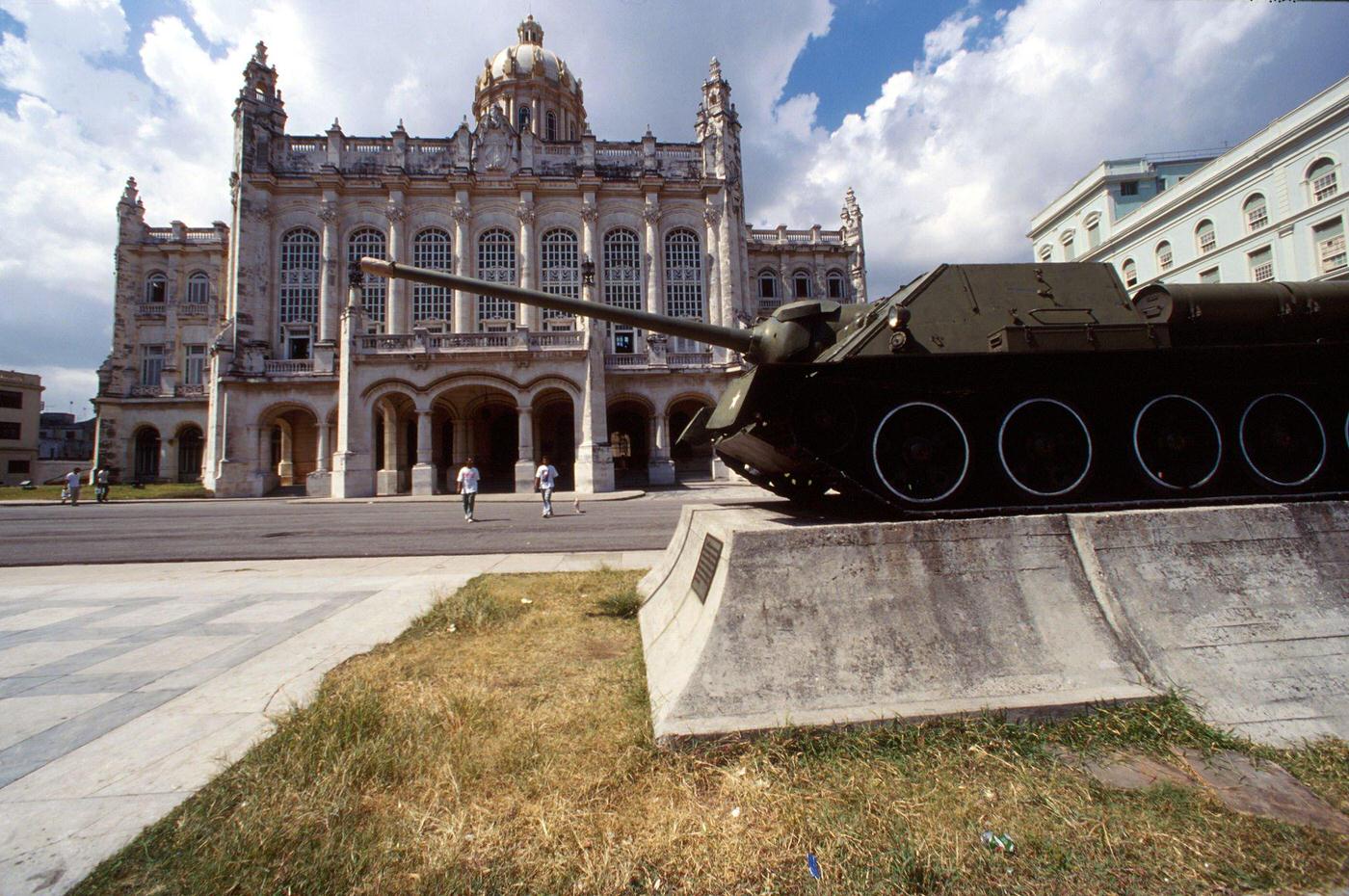 #27 Tank used by Fidel Castro in the Museo de la Revolucion square in Havana, Cuba, 1990.