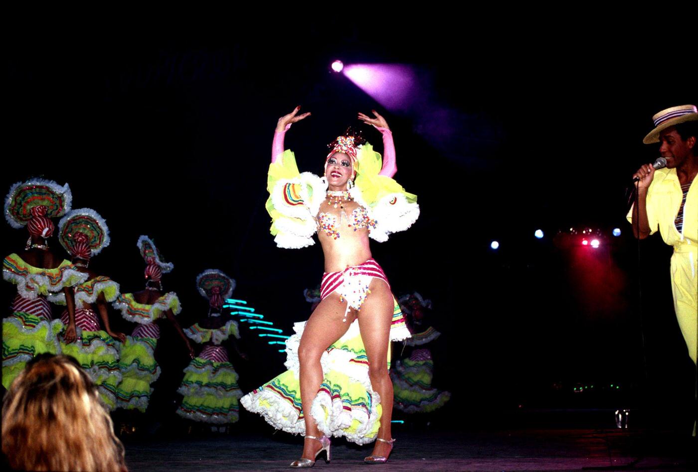 #68 Dancers and performers at the El Tropicana Night Club in Havana, Cuba, 1991.