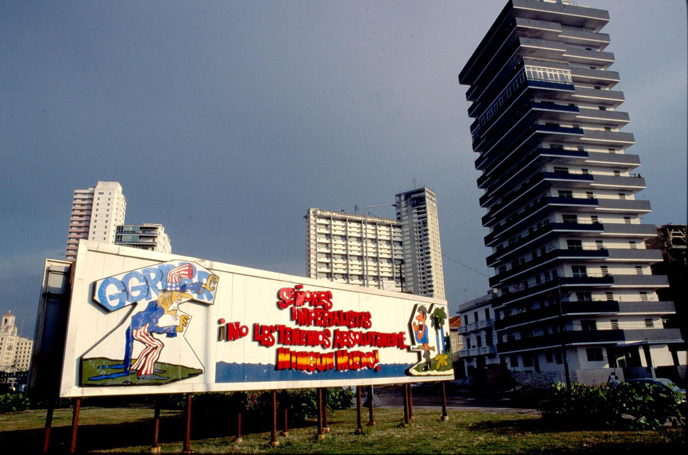 #70 An anti-American sign in downtown Havana, Cuba, 1991.