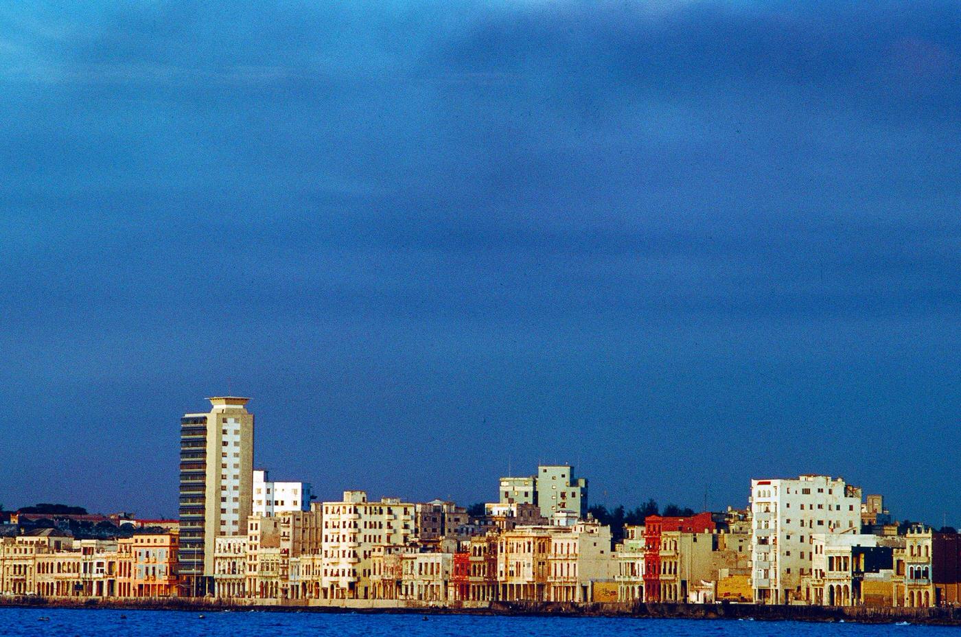 #76 Residential buildings along the Malecon Blvd in Havana, Cuba, 1993.