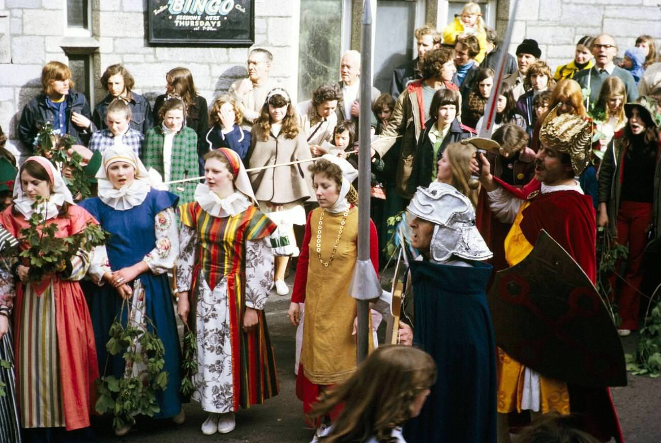 #2 Flora Day, Hal-al-Tow ceremony, Helston, Cornwall, 1973