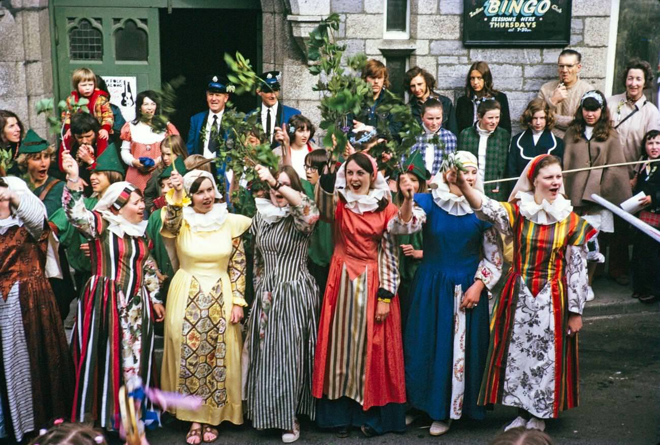#4 Flora Day, Hal-al-Tow ceremony, Helston, Cornwall, 1973