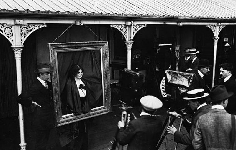 #2 Photographers takes pictures of beauty show winners, Folkestone, England, 1913.