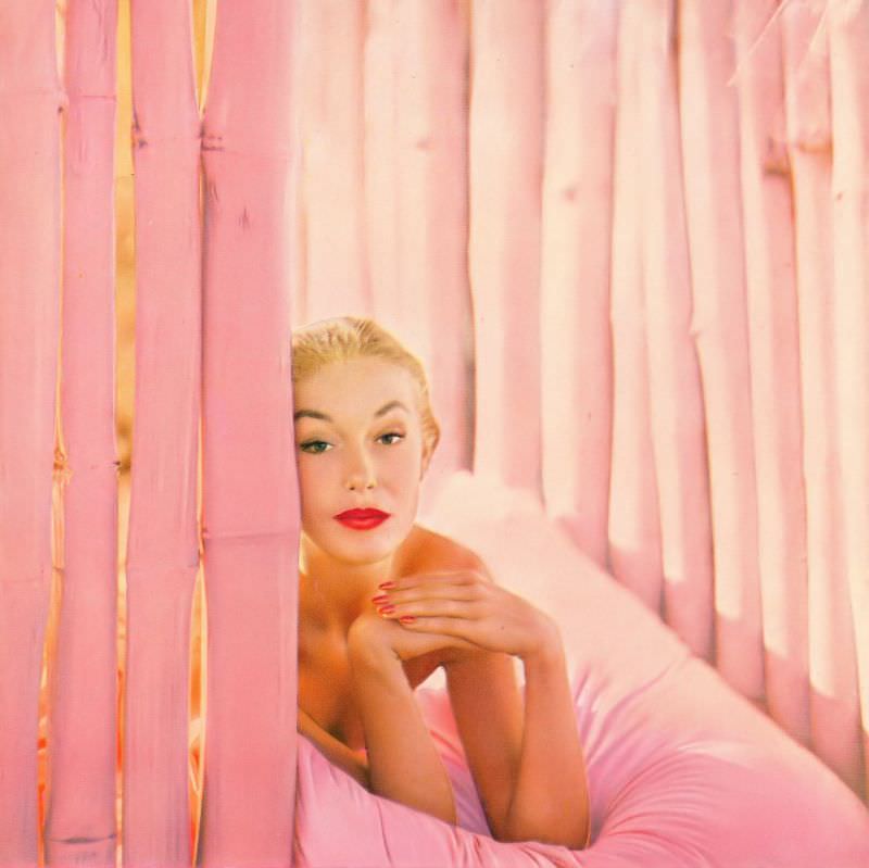 #37 Liz Pringle, Gaugin pink lipstick by Helena Rubinstein, 1954