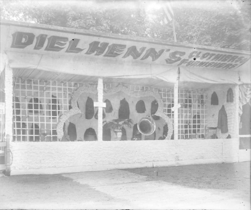 #10 Dielhenns Clothier booth, 1898