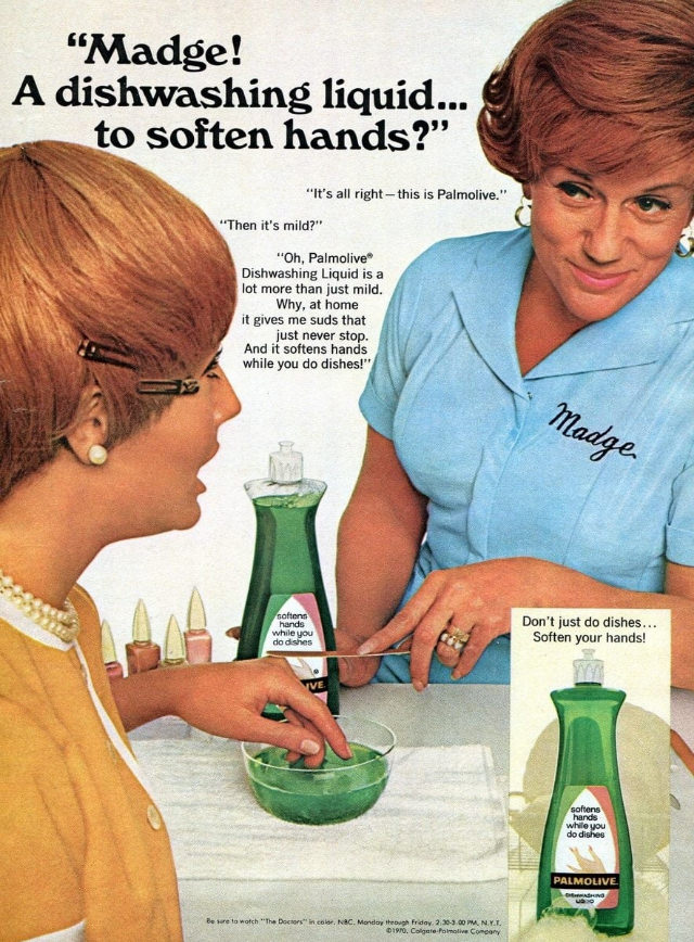 Vintage Palmolive Ads with the Legendary Madge that Sparked Laughter and Cleaned Up Hearts! Vintage