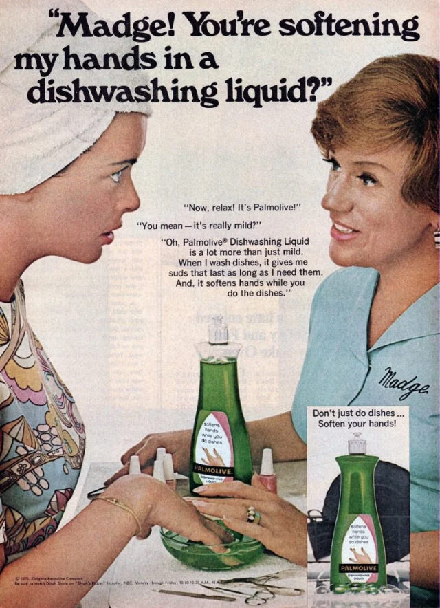 Vintage Palmolive Ads with the Legendary Madge that Sparked Laughter and Cleaned Up Hearts! Vintage