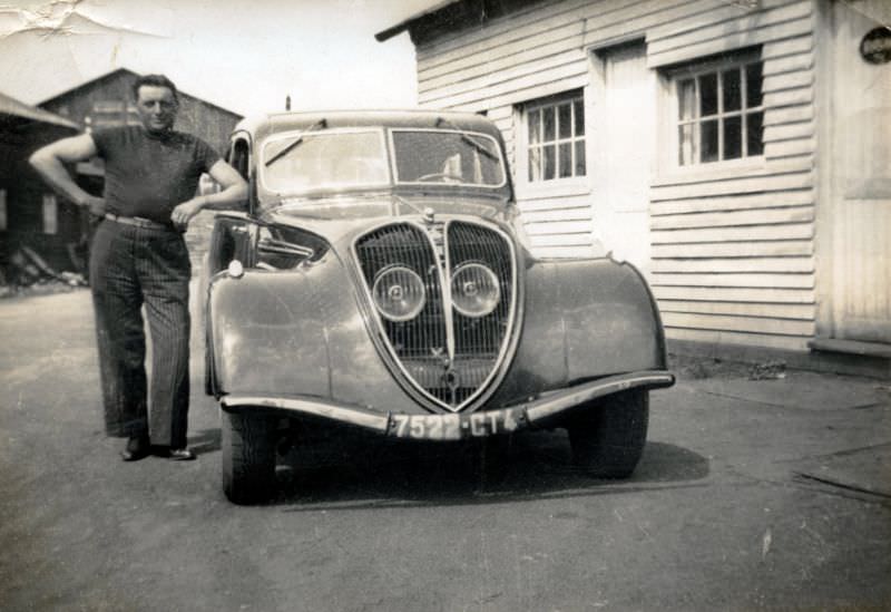 #23 Peugeot 402, Calvados, France 1950
