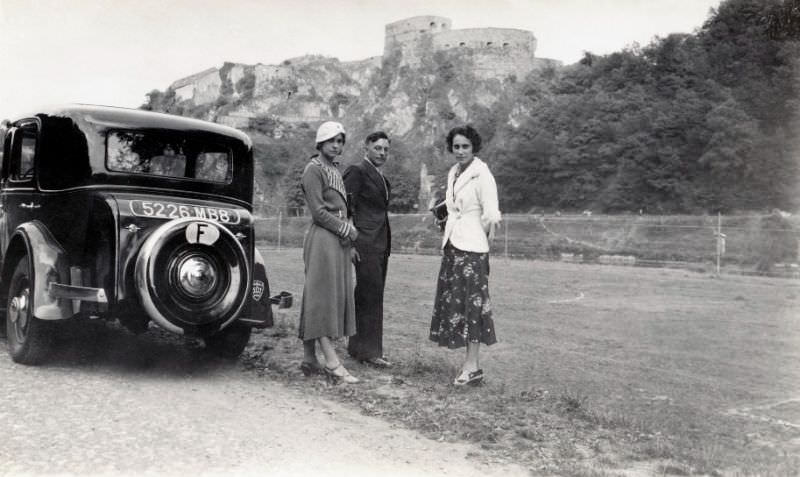 #8 Peugeot 301, beneath an ancient fortress, Nord, France 1935