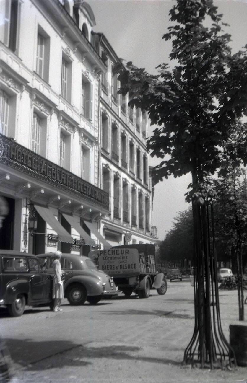 #12 1957: Albert Hotel & Restaurant, Rouen, France, with Beer Delivery