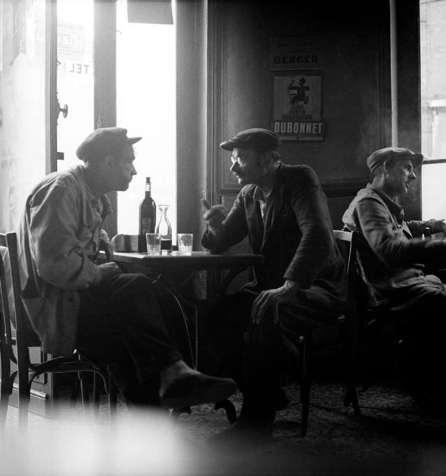 #44 Interior of an east side cafe, Rouen, 1951