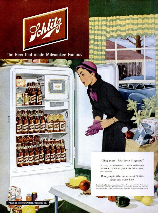 Interesting Story and Vintage Ads of Schlitz Beer from the 1950s and 1960s Vintage Ads